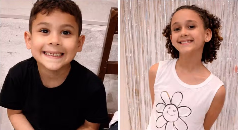 As v&iacute;timas fatais, irm&atilde;os Iza&iacute;as e Sophya, de 5 e 10 anos respectivamente/Foto: Divulga&ccedil;&atilde;o