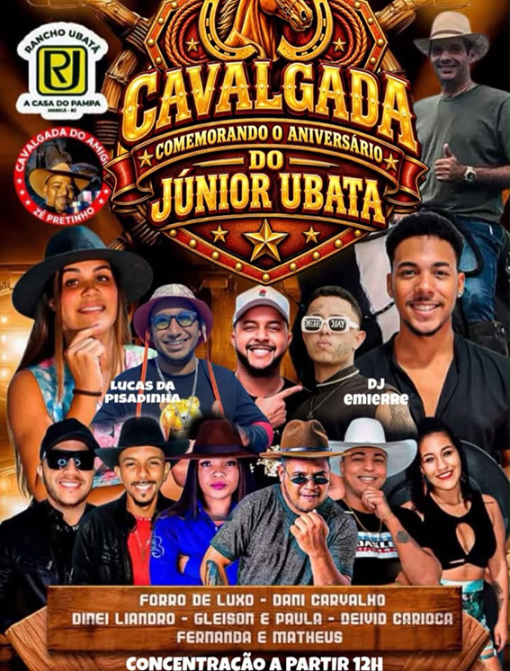 Maric&aacute; recebe neste s&aacute;bado a grande Cavalgada do J&uacute;nior Ubat&atilde;/Foto/Divulga&ccedil;&atilde;o