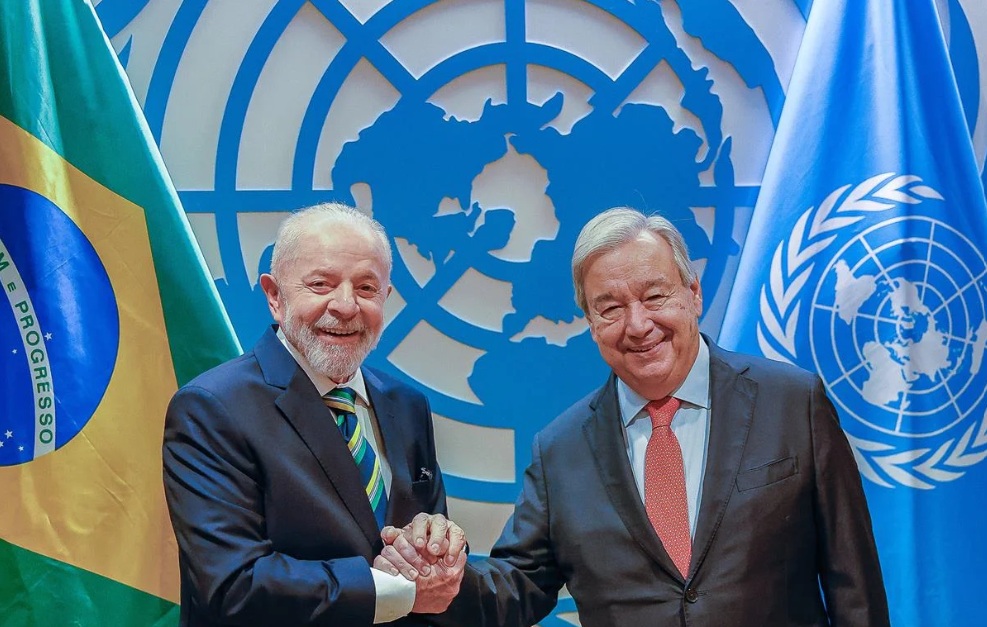 Lula e o Secret&aacute;rio-geral da ONU, Antonio Guterres, em 2024/Foto: Ricardo Stuckert/