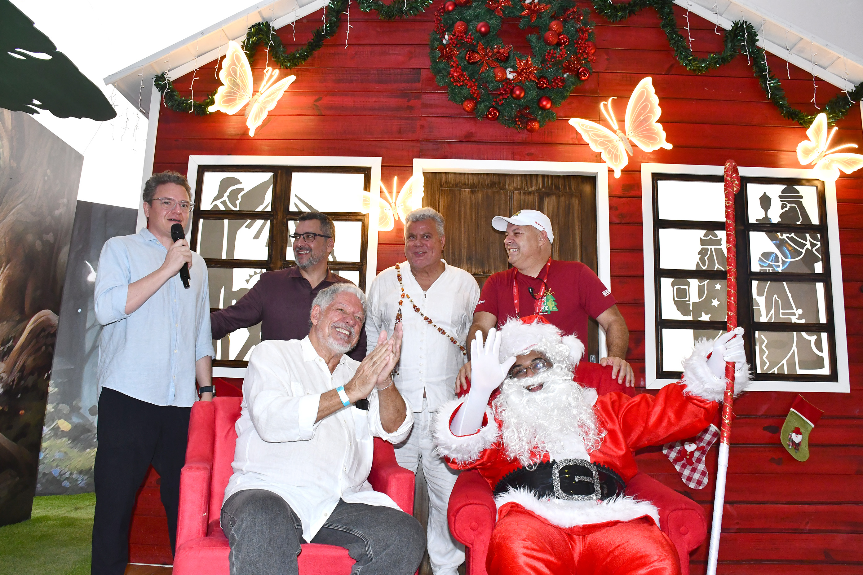 Maric&aacute; se encanta com a abertura do Natal/Secret&aacute;rios, (Comunica&ccedil;&atilde;o) Keffin Gracher, (Turismo) Jos&eacute; Alexandre, Curadoria Milton Cunha, Presidente da Mar&eacute;, Ant&ocirc;nio Grassi, Papai Noel/Foto/Sara Celestino