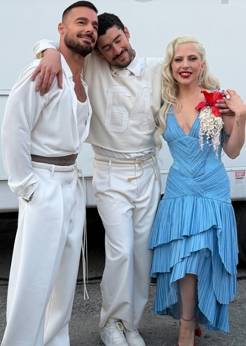 Rick Martin, Bad Bunny e Lady Gaga/Foto: Redes sociais