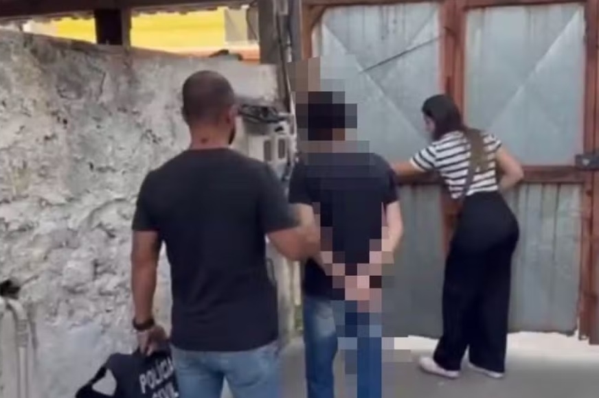 Momento da pris&atilde;o de um dos alvos da opera&ccedil;&atilde;o/Foto: Divulga&ccedil;&atilde;o Pol&iacute;cia Civil do MS