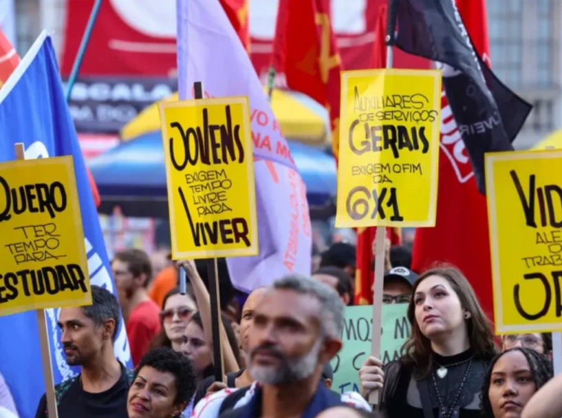 Protesto pelo fim da escala 6x1 no Rio de Janeiro/Foto: Thomaz Silva