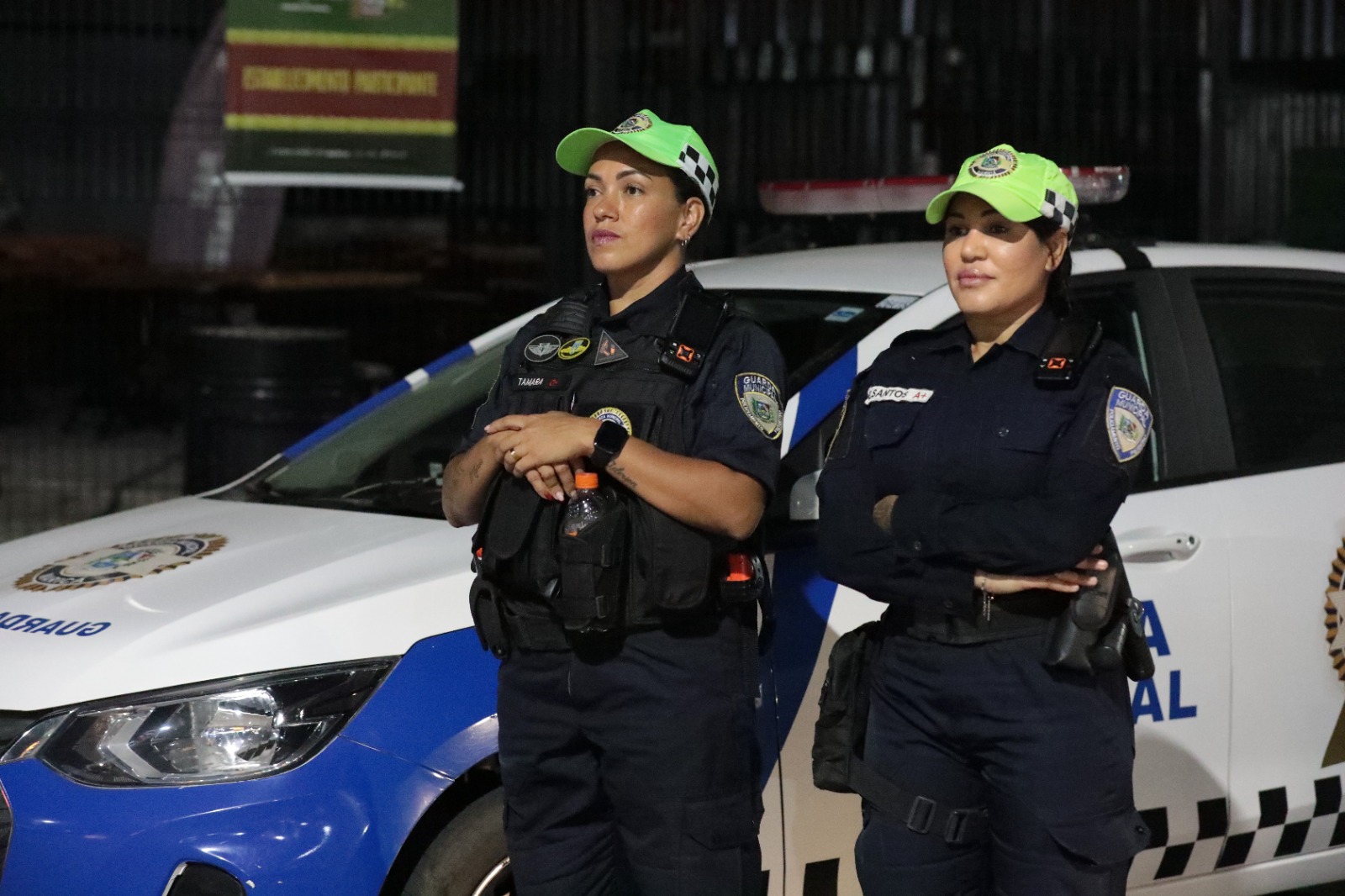 Refor&ccedil;o da seguran&ccedil;a durante o R&eacute;veillon no Parque Nanci/Foto: Julios Costa