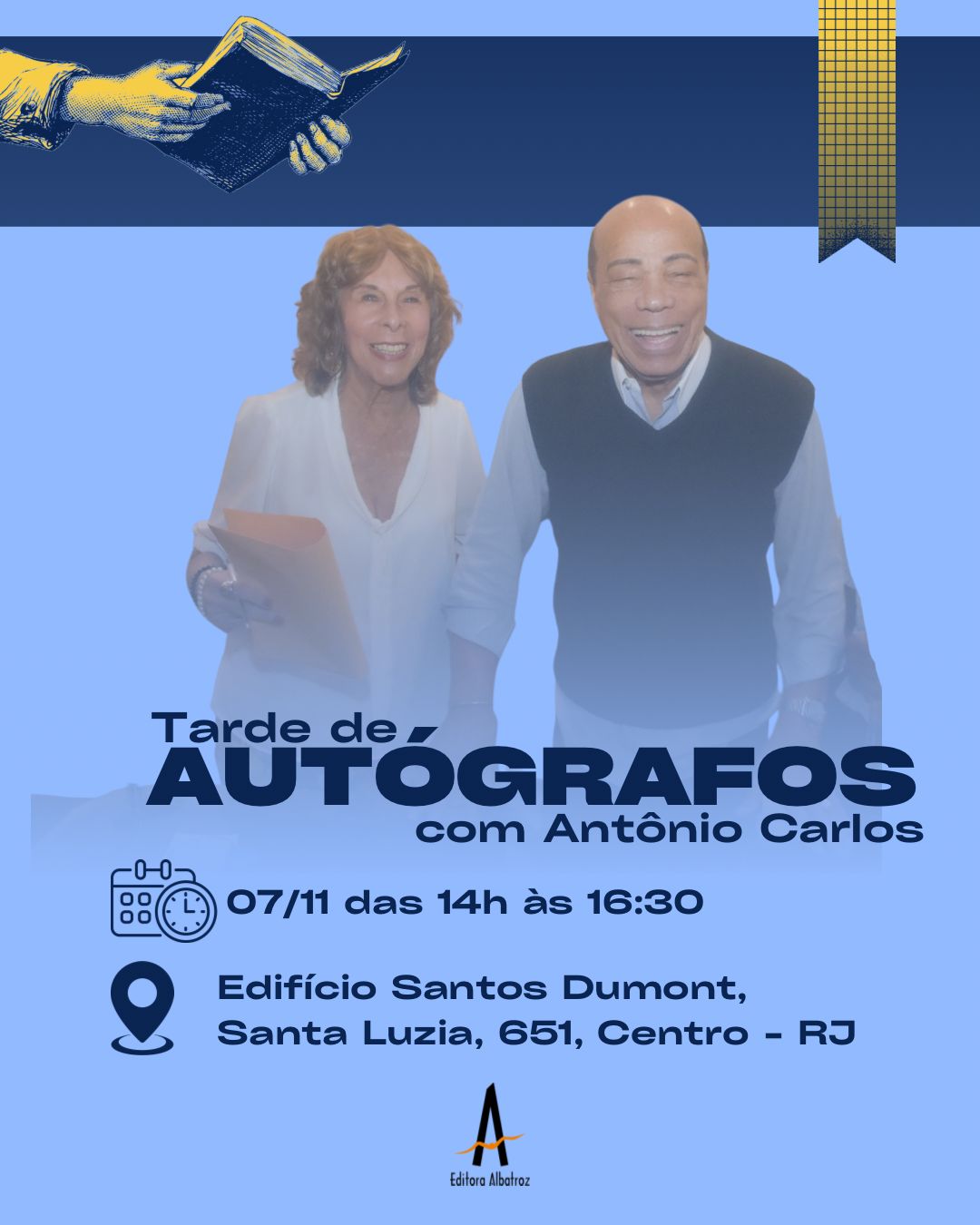Tarde de aut&oacute;grafos do livro Ant&ocirc;nio Carlos/Foto/Divulga&ccedil;&atilde;o 