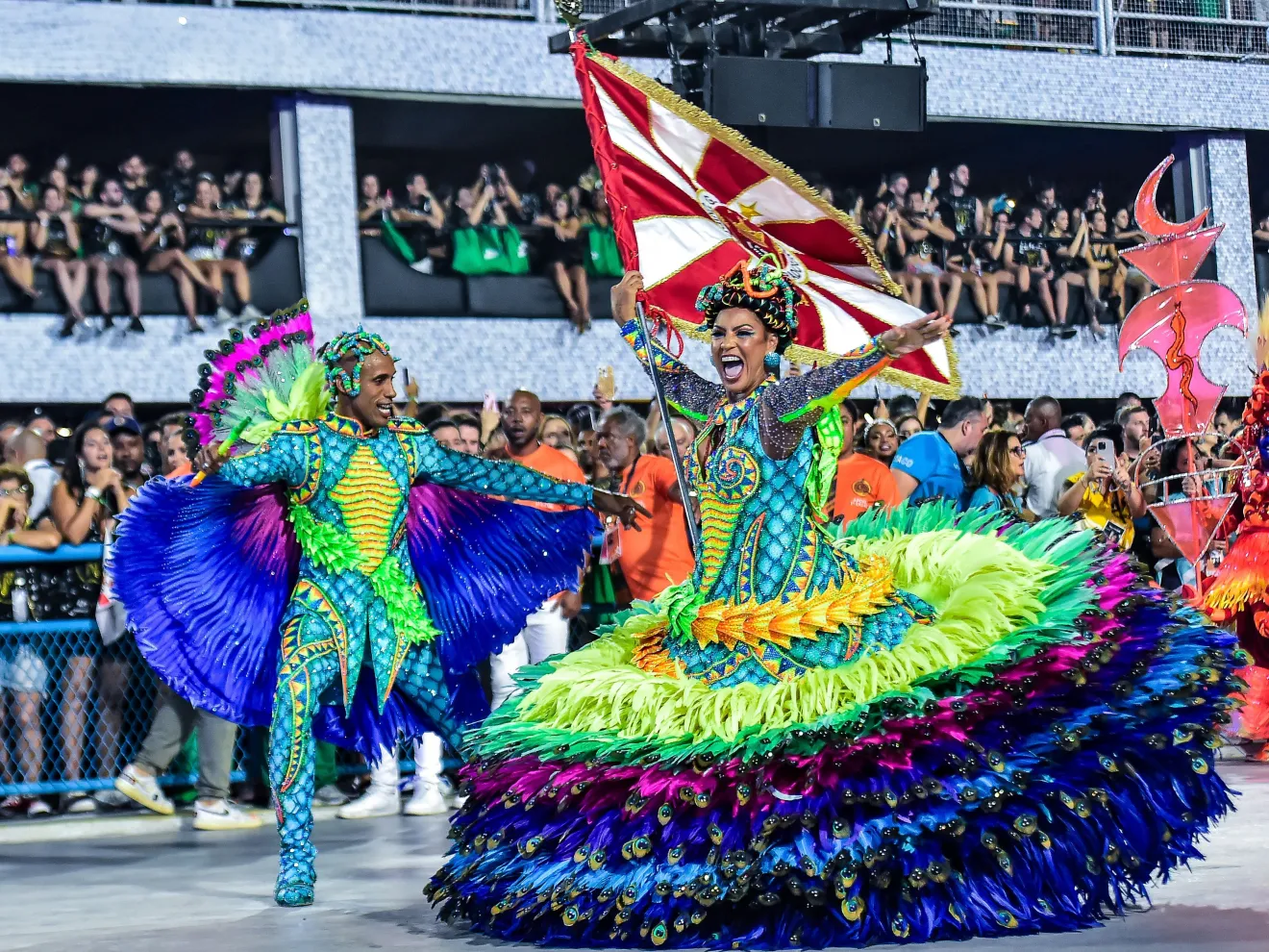A apresenta&ccedil;&atilde;o da Viradouro foi considerada uma das mais surpreendentes deste ano &bull; Dhavid Normando/ Imprensa Rio Carnaval