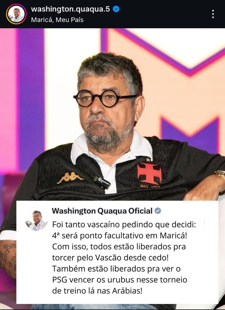 Publica&ccedil;&atilde;o de Quaqu&aacute; em seu perfil oficial/Fonte: redes sociais