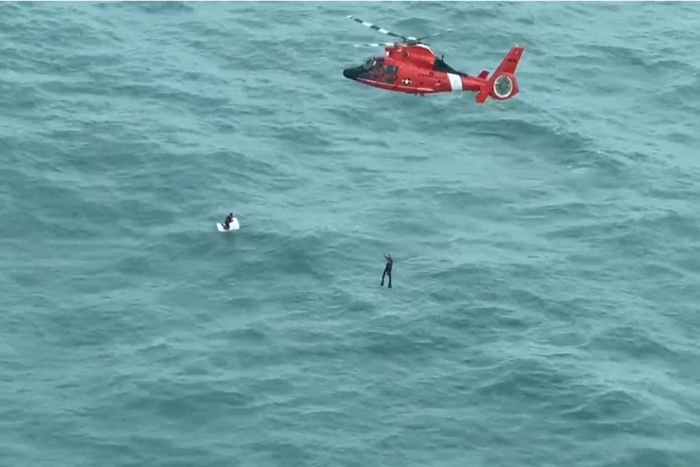 capitão de pesca 18 horas à deriva no Golfo do México