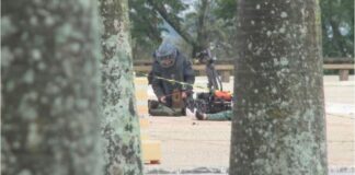 Polícia faz varredura na Praça dos Três Poderes para verificar se há mais explosivos — Foto: TV Globo/Reprodução